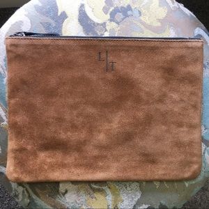 {Mark & Graham} Monogrammed Suede Boho Pouch